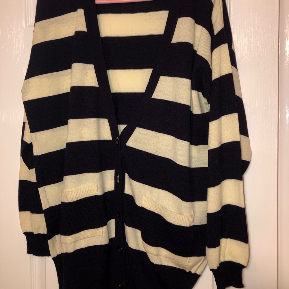NWOT - Striped Cardigan Sag Harbor - Large